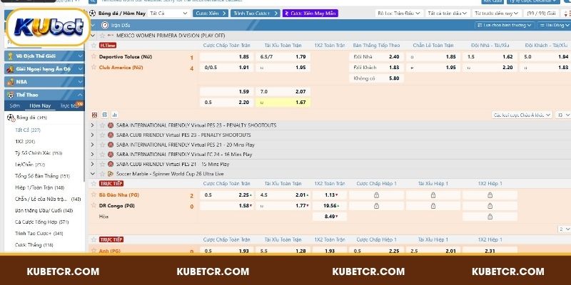 KUBET thể thao là nơi hội tụ hàng nghìn sự kiện khác nhau